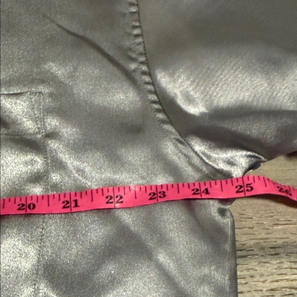 Jordan Craig Shiny Gray Long Sleeve Disco Dress Shirt Mens Size L 16.5 - Picture 4 of 6